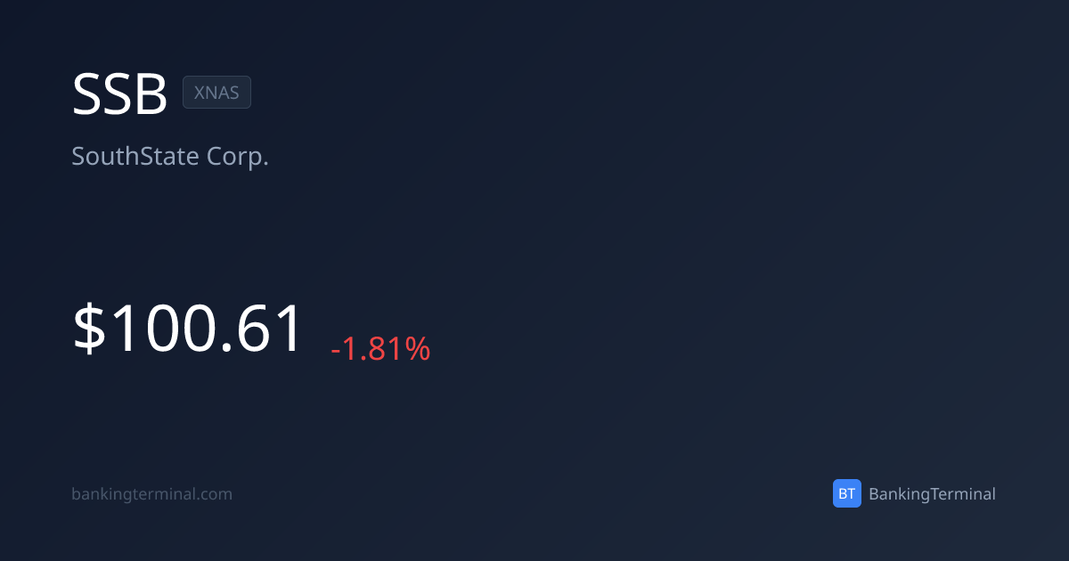 SSB (SouthState Corp.) Stock — Research & Alerts | BankingTerminal